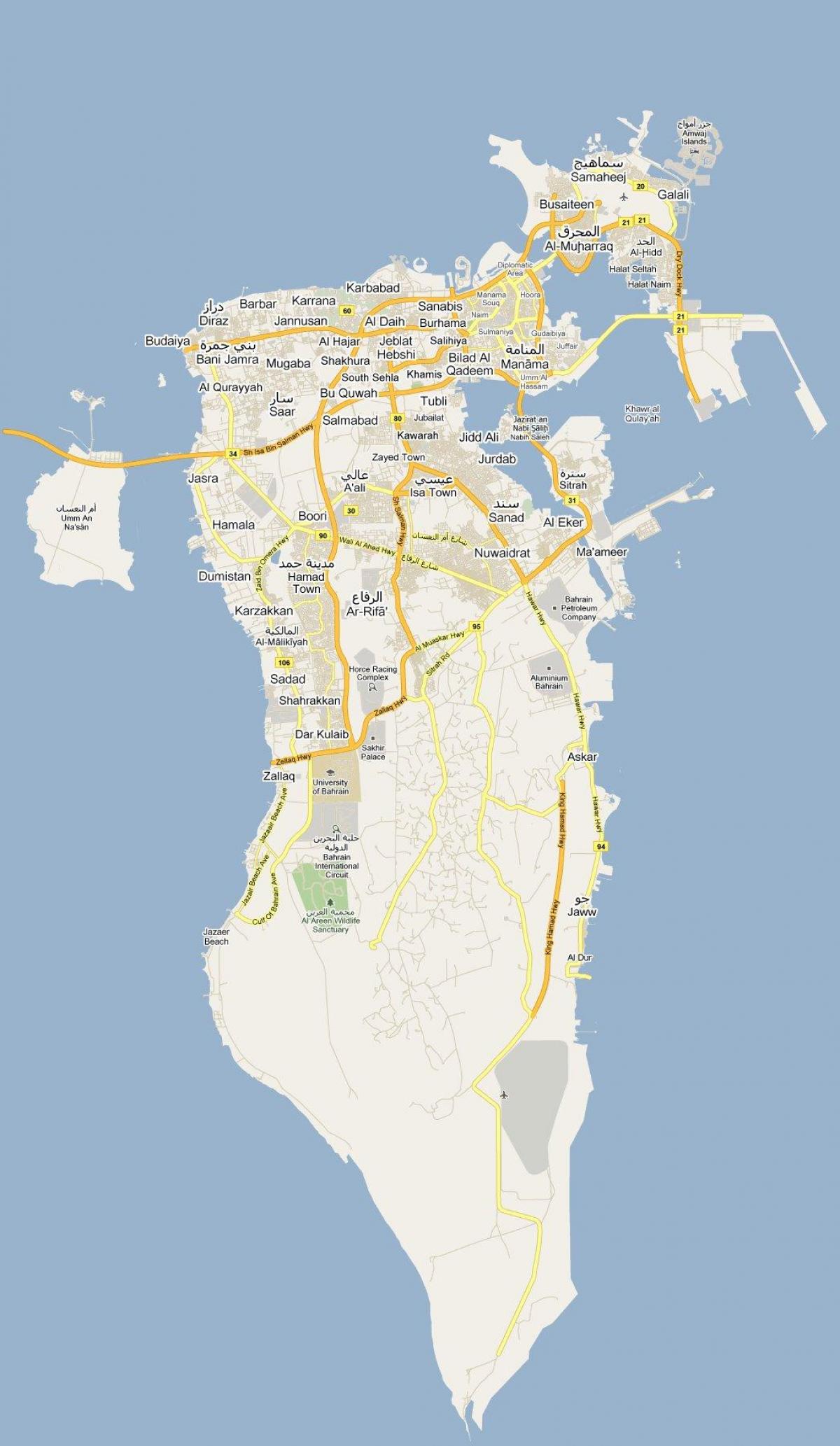 kaart street map Bahreinis