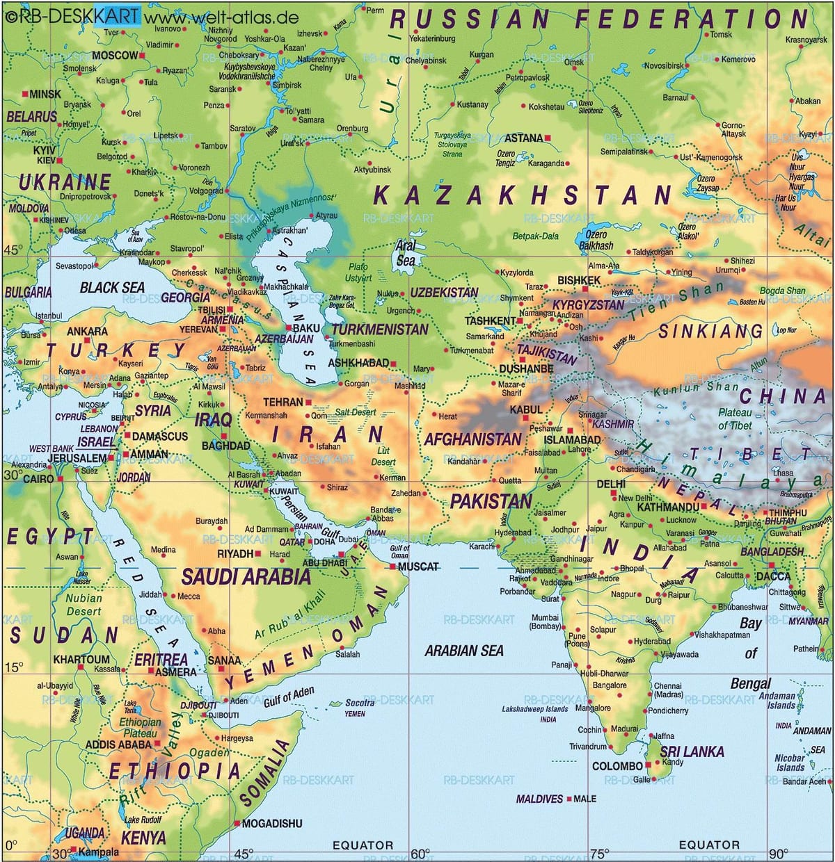 kaart Bahreini kaart, maailma atlas