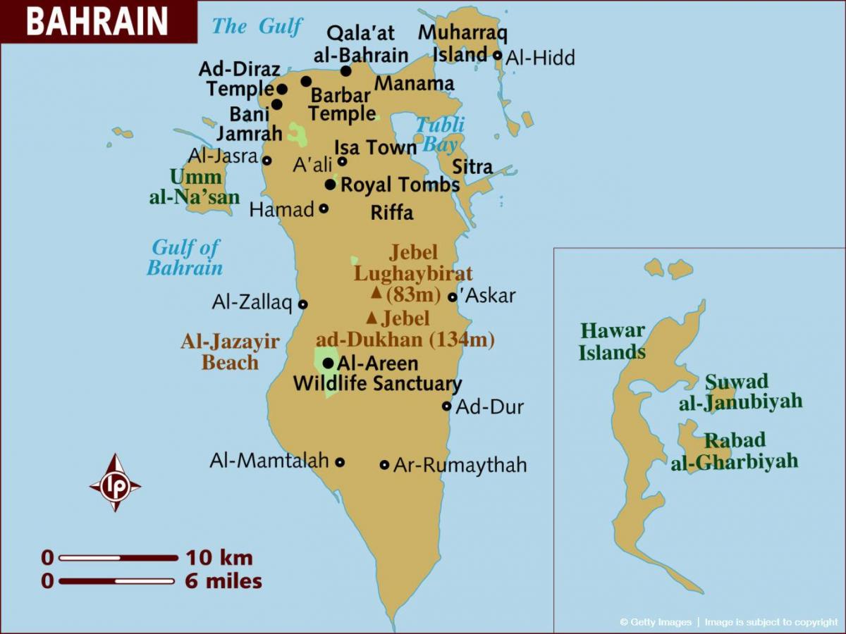 al-Bahrain kaart