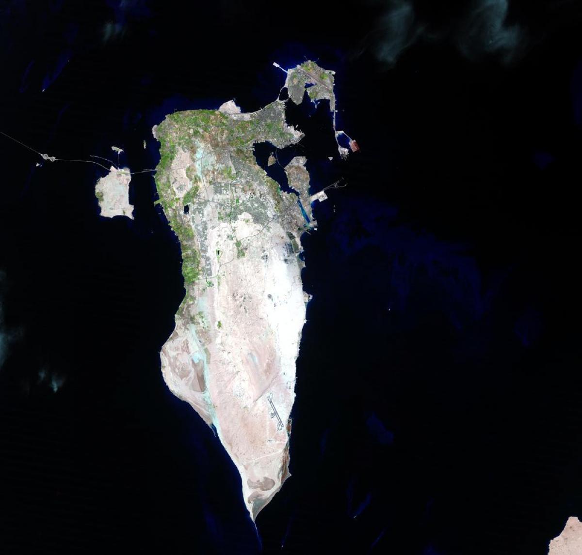 kaart, satelliit-Bahrein