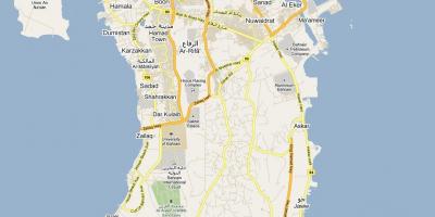 Kaart street map Bahreinis